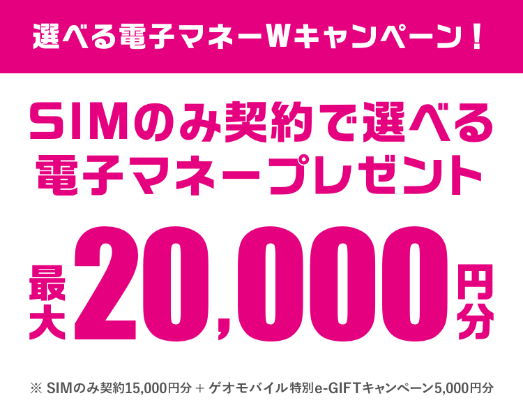 選べる電子マネープレゼント
