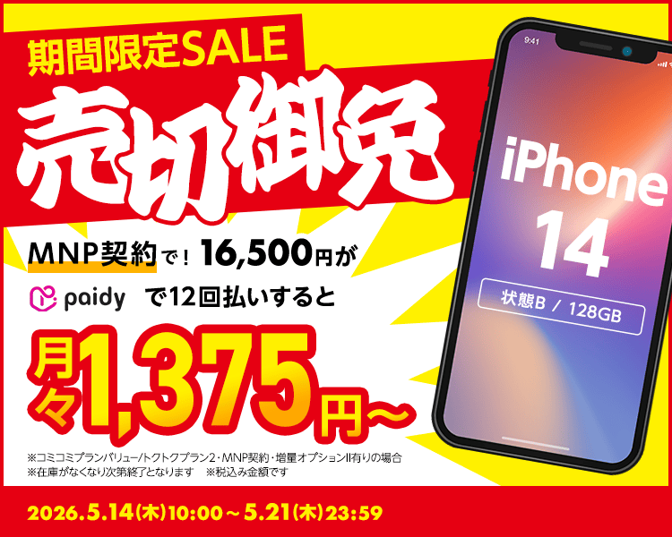 期間限定SALE