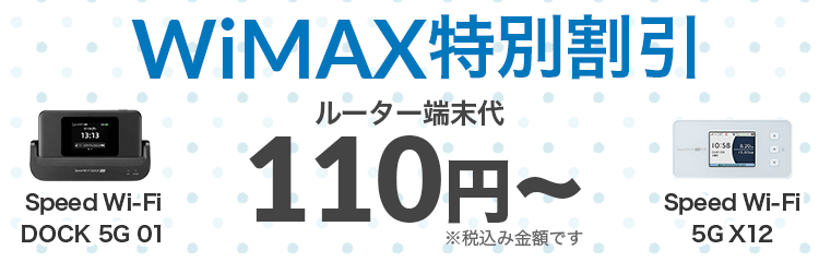 WiMAX特別割引