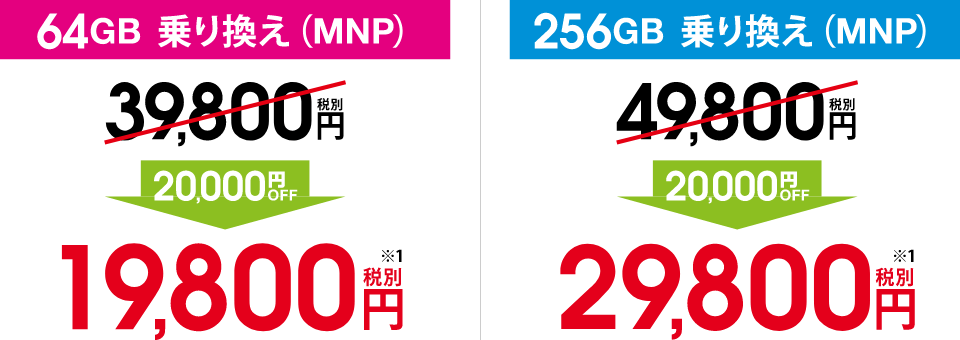 iPhone8 64GBが19,800円、256GBが29,800円!