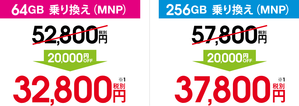 iPhone8 Plus 64GBが32,800円、256GBが37,800円!