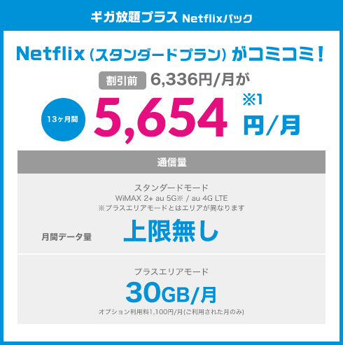 ギガ放題プラス Netflixパック